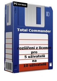 Total Commander - rozšíření z licence pro 5 uživatelů na 10 uživatelů