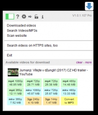 Video Downloader Ultimate verze Pro