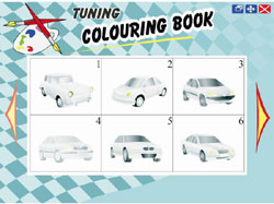 Tuning colouring book